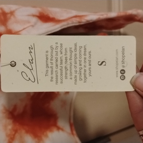 NWT Elan Oversized Copper-Colored Tie-Dye Semi-Cropped Crewneck Sweatshirt Small - Picture 5 of 6